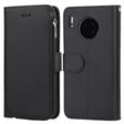 For Huawei Mate 30 Pro Microfiber Zipper Horizontal Flip Leather Case(Black) - Huawei Cases by PMC TechLife | Online Shopping South Africa | PMC TechLife | Buy Now Pay Later Mobicred