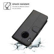 For Huawei Mate 30 Pro Microfiber Zipper Horizontal Flip Leather Case(Black)