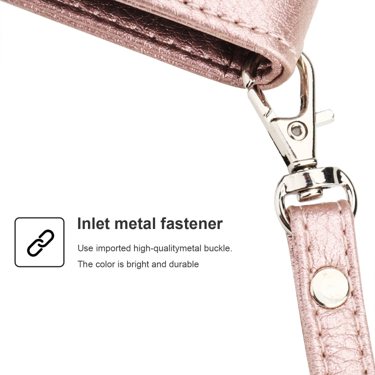 For Huawei P30 Microfiber Zipper Horizontal Flip Leather Case(Rose Gold)