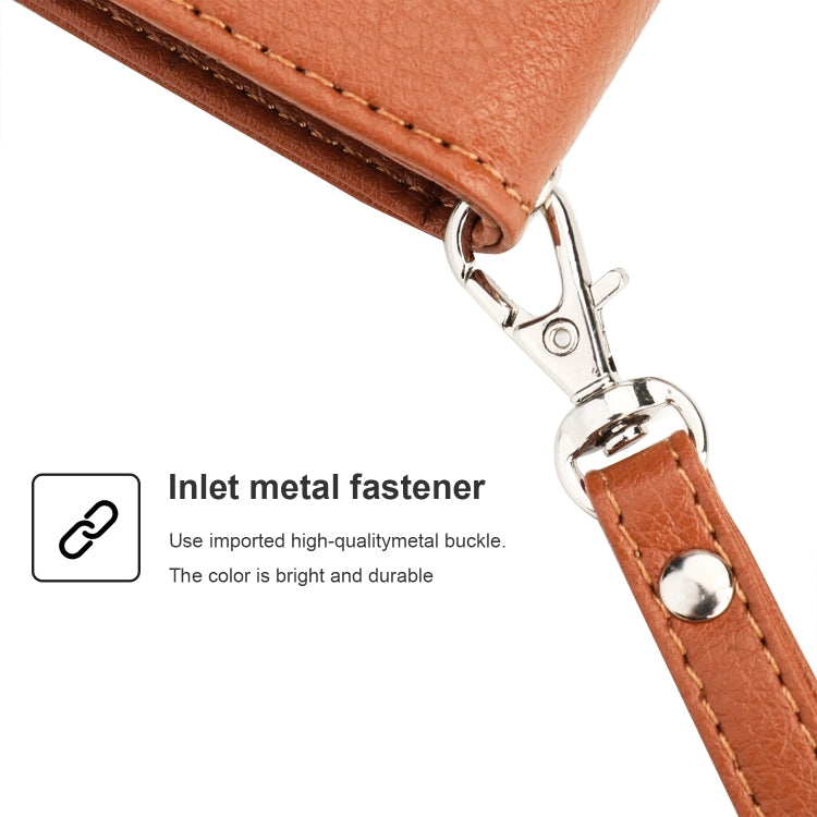 For Huawei P30 Lite Microfiber Zipper Horizontal Flip Leather Case(Brown)