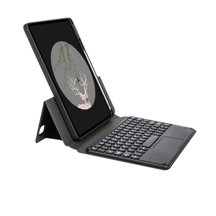 Bluetooth Keyboard Leather Case with Touchpad & Rotatable Bottom Case For iPad 10.2 2021 & 2020 & 2019 / Air 2019 / Pro 10.5 inch(Black)