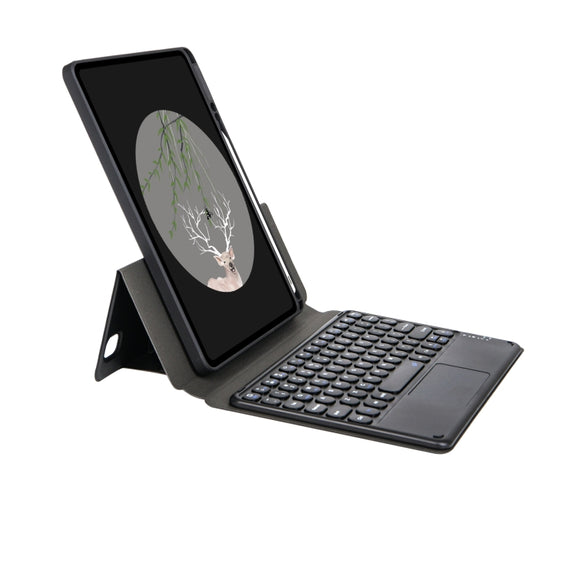 Bluetooth Keyboard Leather Case with Touchpad & Rotatable Bottom Case For iPad 10.2 2021 & 2020 & 2019 / Air 2019 / Pro 10.5 inch(Black)