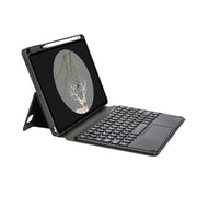 Bluetooth Keyboard Leather Case with Touchpad & Rotatable Bottom Case For iPad 10.2 2021 & 2020 & 2019 / Air 2019 / Pro 10.5 inch(Black)