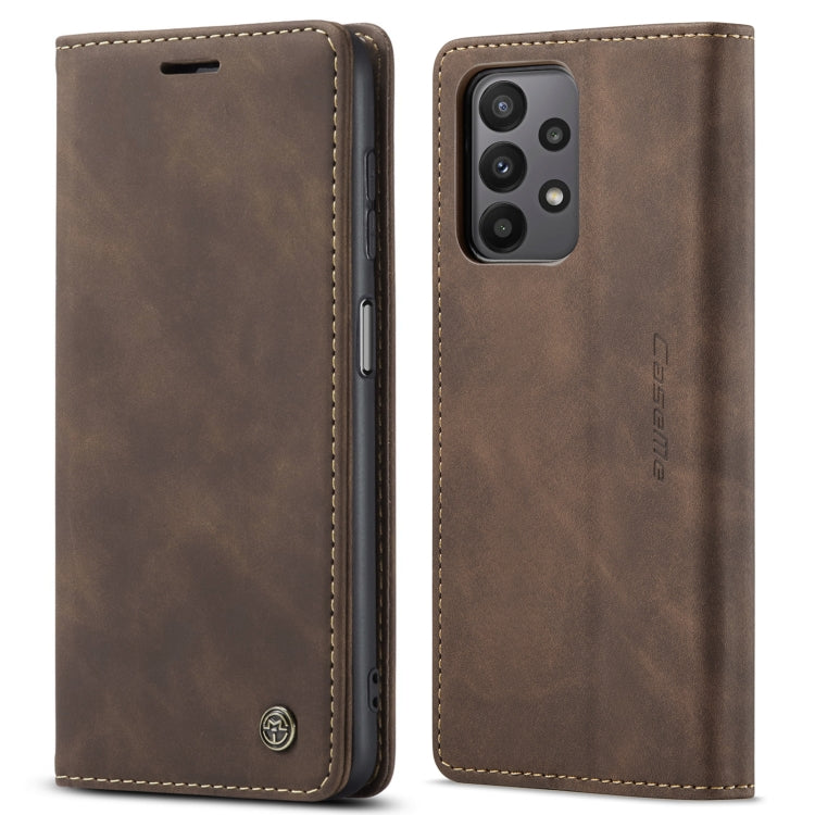 For Samsung Galaxy A23 CaseMe 013 Multifunctional Horizontal Flip Leather Phone Case(Coffee)