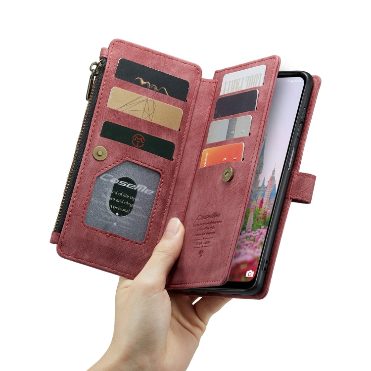 For Samsung Galaxy A13 4G/A13 5G/A04S/A04/M13 5G CaseMe C30 Multifunctional Phone Leather Case(Red)