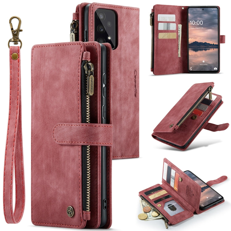 For Samsung GalaxyA33 5G CaseMe C30 Multifunctional Phone Leather Case(Red)