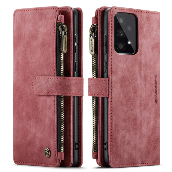 For Samsung GalaxyA33 5G CaseMe C30 Multifunctional Phone Leather Case(Red)