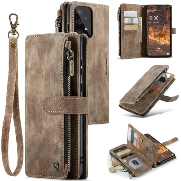 For Samsung GalaxyA33 5G CaseMe C30 Multifunctional Phone Leather Case(Brown)