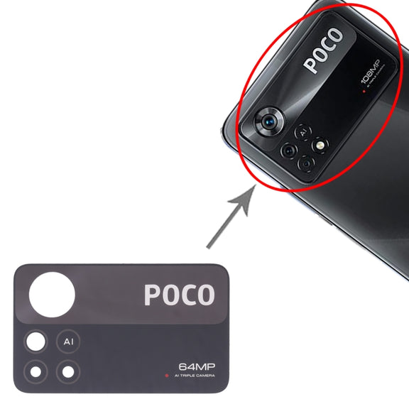 10 PCS Back Camera Lens For Xiaomi Poco X4 Pro 5G