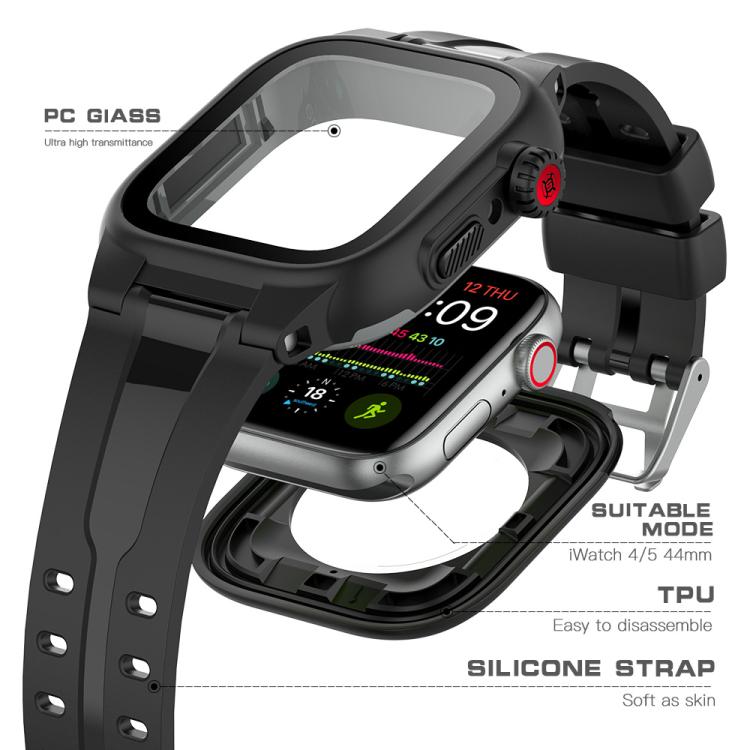 RedPepper IP68 Water-resistant Screen Protector + Watchband + Protective Case For Apple Watch Series 9 / 8 / 7 45mm