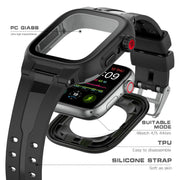 RedPepper IP68 Water-resistant Screen Protector + Watchband + Protective Case For Apple Watch Series 9 / 8 / 7 45mm