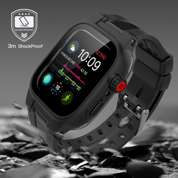RedPepper IP68 Water-resistant Screen Protector + Watchband + Protective Case For Apple Watch Series 9 / 8 / 7 45mm