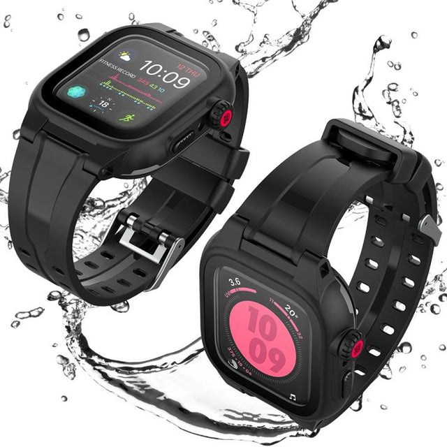 RedPepper IP68 Water-resistant Screen Protector + Watchband + Protective Case For Apple Watch Series 9 / 8 / 7 45mm