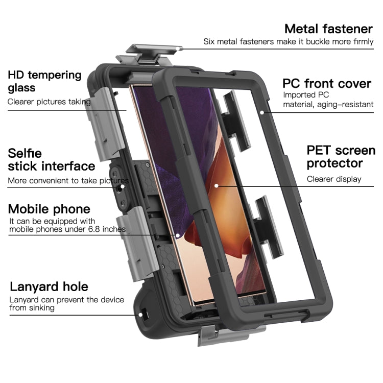 RedPepper 2nd Generation Diving Water-resistant Protective Case, Water-resistant depth: 15m(Black + Orange)