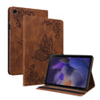 For Realme Pad Butterfly Flower Embossed Leather Tablet Case(Brown) - Realme by PMC TechLife | Online Shopping South Africa | PMC TechLife | Buy Now Pay Later Mobicred