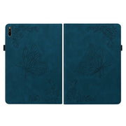 For Huawei MatePad 11 2021 Butterfly Flower Embossed Leather Tablet Case(Blue)