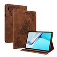 For Huawei MatePad 11 2021 Butterfly Flower Embossed Leather Tablet Case(Brown) - Huawei by PMC TechLife | Online Shopping South Africa | PMC TechLife | Buy Now Pay Later Mobicred