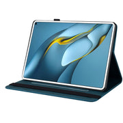 For Huawei MatePad Pro 10.8 2021 Butterfly Flower Embossed Leather Tablet Case(Blue)