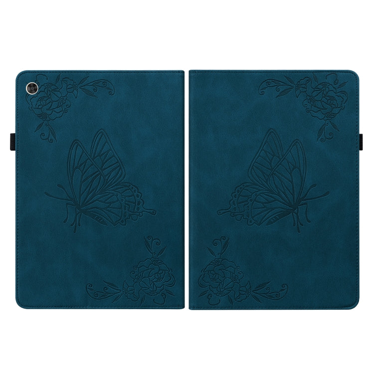 For Huawei MatePad T 10s/Enjoy Tablet 2 Butterfly Flower Embossed Leather Tablet Case(Blue)
