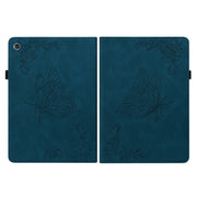 For Huawei MatePad T 10s/Enjoy Tablet 2 Butterfly Flower Embossed Leather Tablet Case(Blue)