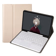 YA610B-A  Lambskin Texture Voltage Round Keycap Bluetooth Keyboard Leather Case with Touchpad For Samsung Galaxy Tab S6 Lite 10.4 inch SM-P610 / SM-P615(Gold) - Samsung Keyboard by PMC TechLife | Online Shopping South Africa | PMC TechLife