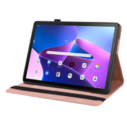 For Lenovo Tab M10 Plus 10.6 3rd Gen Butterfly Flower Embossed Leather Tablet Case(Rose Gold)