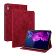 For Lenovo Tab P11 TB-J606F Butterfly Flower Embossed Leather Tablet Case(Red) - Lenovo by PMC TechLife | Online Shopping South Africa | PMC TechLife | Buy Now Pay Later Mobicred