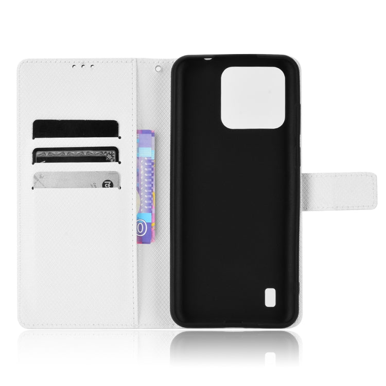 For Blackview A55 Pro Diamond Texture Leather Phone Case(White)