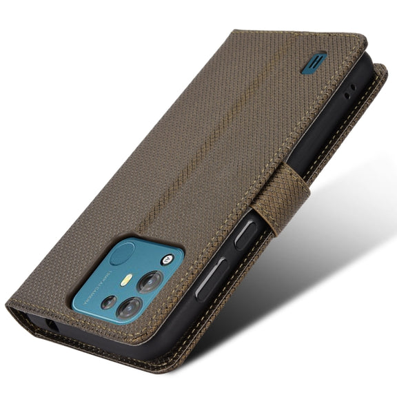 For Blackview A55 Pro Diamond Texture Leather Phone Case(Brown)