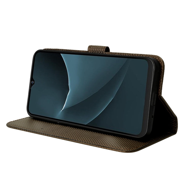 For Blackview A95 Diamond Texture Leather Phone Case(Brown)