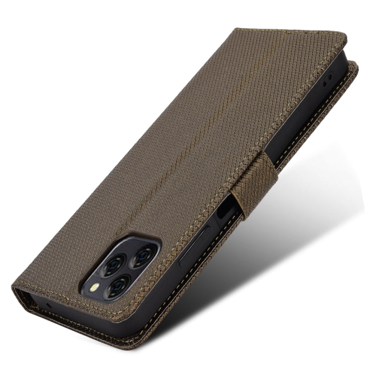 For Blackview A95 Diamond Texture Leather Phone Case(Brown)
