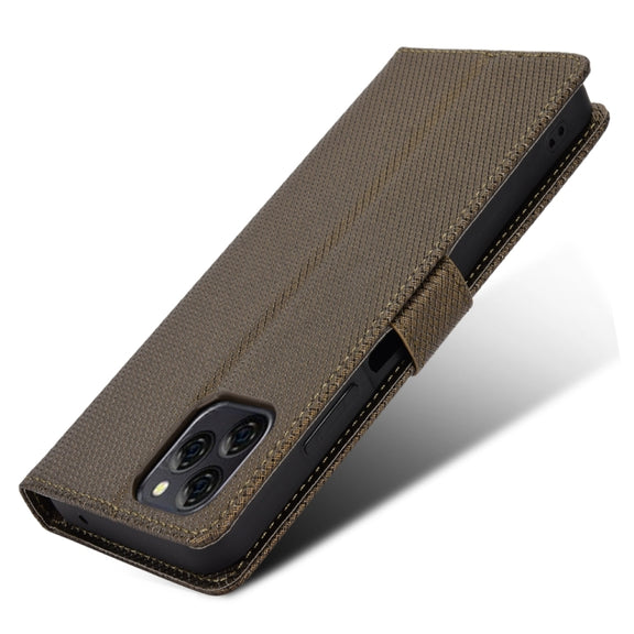 For Blackview A95 Diamond Texture Leather Phone Case(Brown)