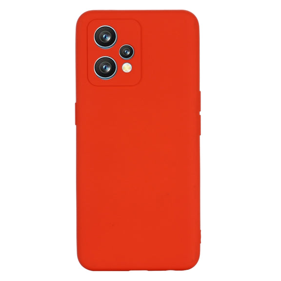 For OPPO Realme 9 Pro+ 5G Global Pure Color Liquid Silicone Shockproof Full Coverage Phone Case(Red)