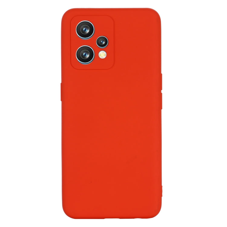 For OPPO Realme 9 Pro+ 5G Global Pure Color Liquid Silicone Shockproof Full Coverage Phone Case(Red)