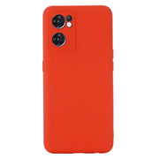 For OPPO Reno7 5G Global / Find X5 Lite Pure Color Liquid Silicone Shockproof Full Coverage Phone Case(Red)