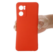 For OPPO Reno7 5G Global / Find X5 Lite Pure Color Liquid Silicone Shockproof Full Coverage Phone Case(Red)