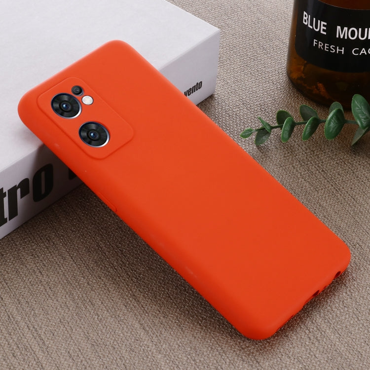For OPPO Reno7 5G Global / Find X5 Lite Pure Color Liquid Silicone Shockproof Full Coverage Phone Case(Red)