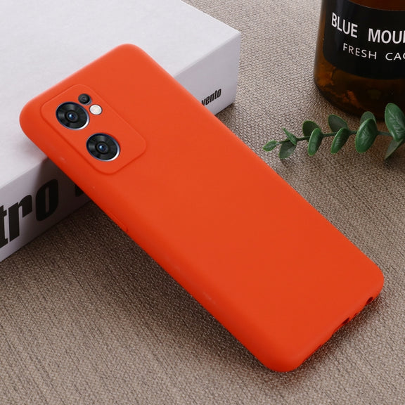 For OPPO Reno7 5G Global / Find X5 Lite Pure Color Liquid Silicone Shockproof Full Coverage Phone Case(Red)