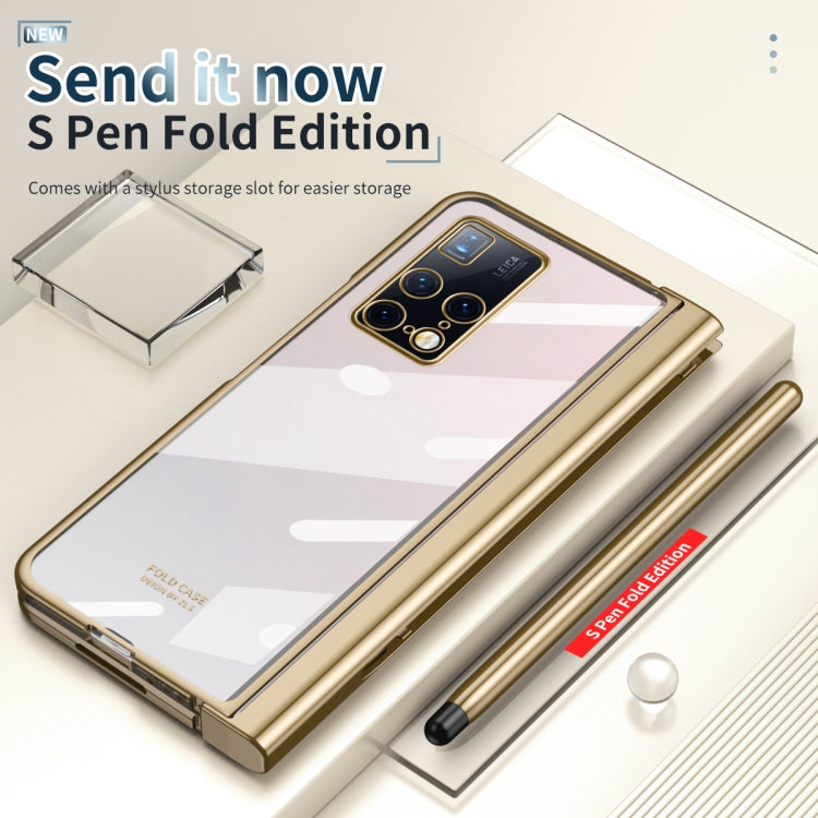 For Huawei Mate X2 Electroplating Hinge Phone Case with Stylus(Gold)