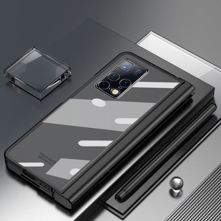 For Huawei Mate X2 Full Body Electroplating Hinge Phone Case with Stylus(Black)