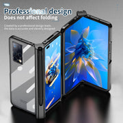 For Huawei Mate X2 Full Body Electroplating Hinge Phone Case with Stylus(Black)