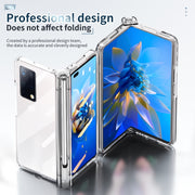 For Huawei Mate X2 Full Body Electroplating Hinge Phone Case with Stylus(Transparent)