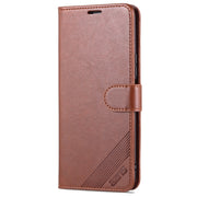 For U-Magic Enjoy 50 Plus AZNS Sheepskin Texture Flip Leather Phone Case(Brown)