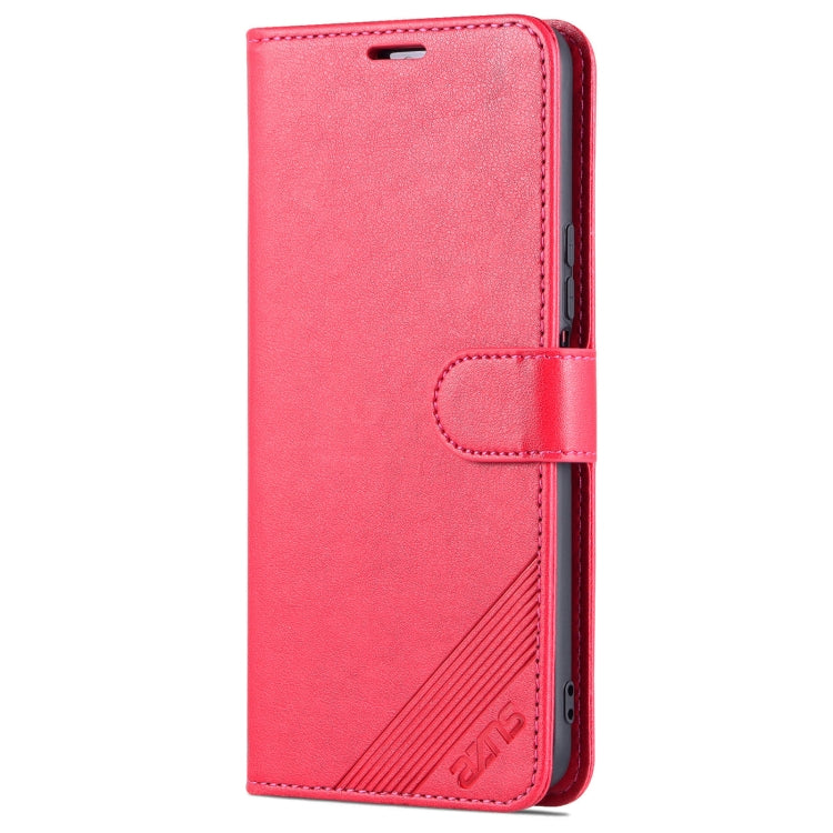 For U-Magic Enjoy 50 Plus AZNS Sheepskin Texture Flip Leather Phone Case(Red)