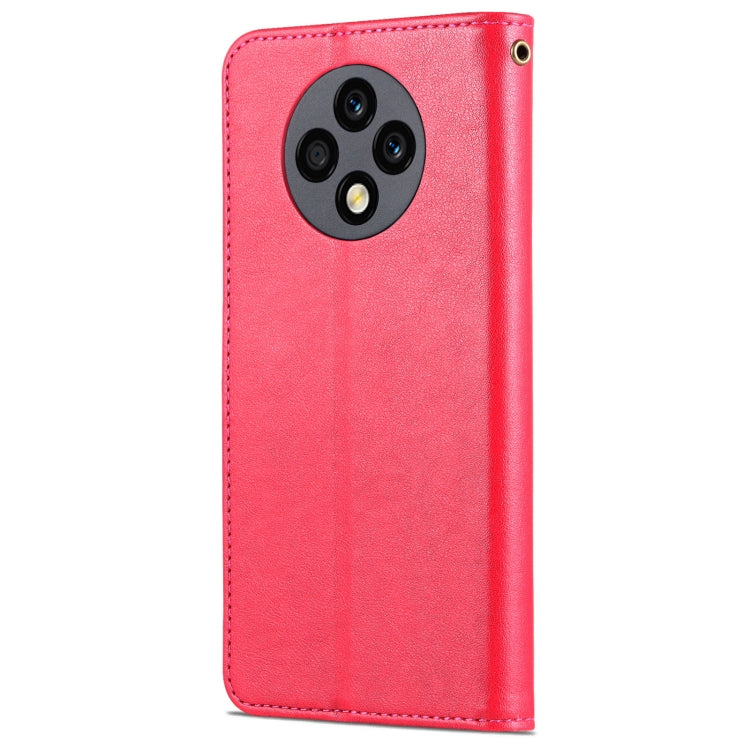 For U-Magic Enjoy 50 Plus AZNS Sheepskin Texture Flip Leather Phone Case(Red)