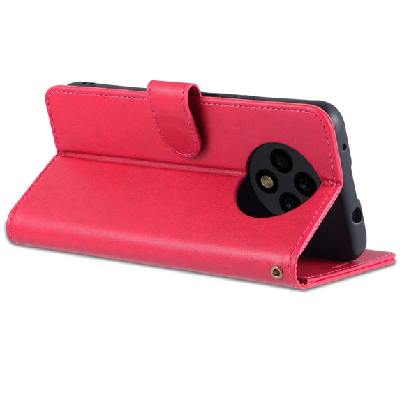For U-Magic Enjoy 50 Plus AZNS Sheepskin Texture Flip Leather Phone Case(Red)
