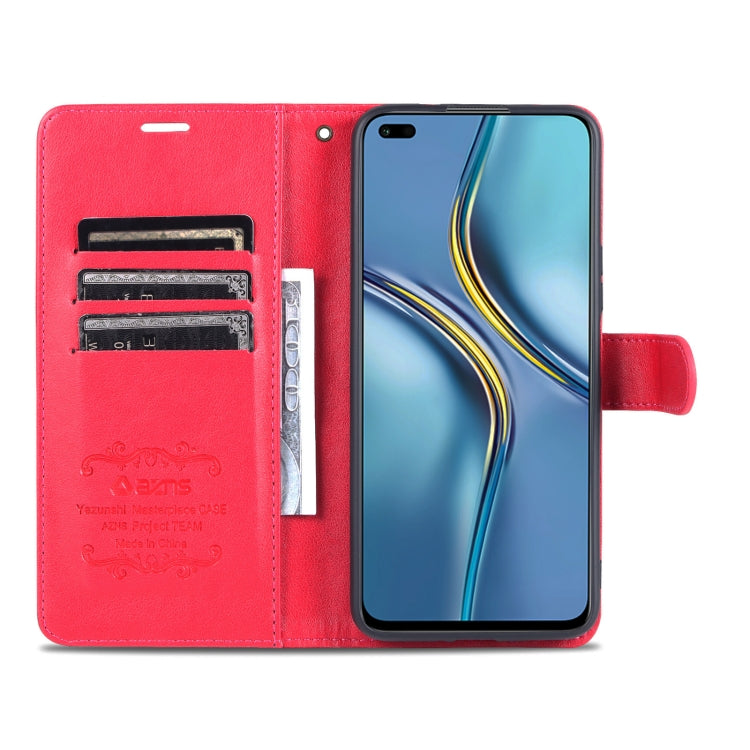 For U-Magic Enjoy 50 Plus AZNS Sheepskin Texture Flip Leather Phone Case(Red)