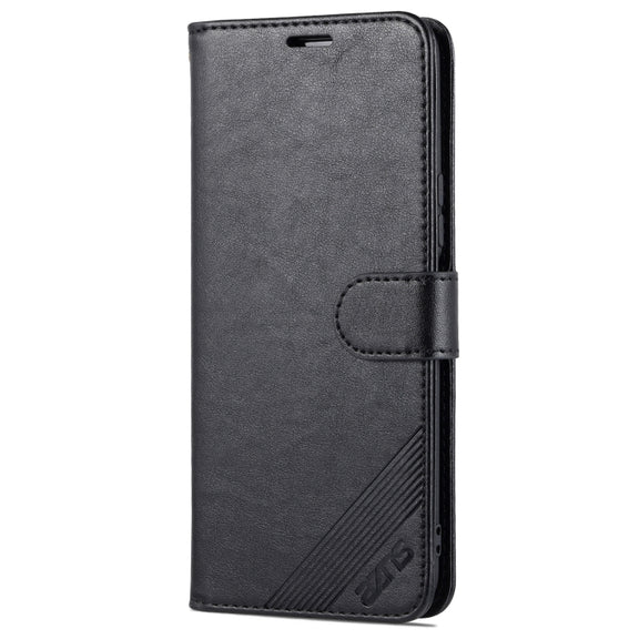 For U-Magic Enjoy 50 Plus AZNS Sheepskin Texture Flip Leather Phone Case(Black)
