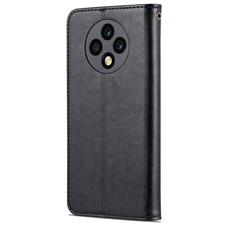 For U-Magic Enjoy 50 Plus AZNS Sheepskin Texture Flip Leather Phone Case(Black)