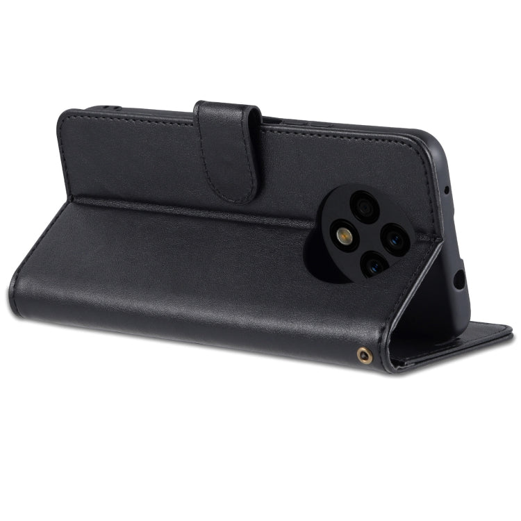 For U-Magic Enjoy 50 Plus AZNS Sheepskin Texture Flip Leather Phone Case(Black)
